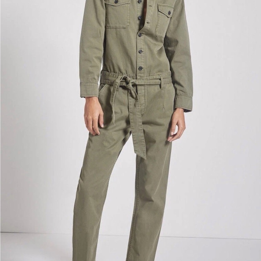 Current/Elliott Olive Green Utility Classic Jumpsuit Boiler suit size 1 Small